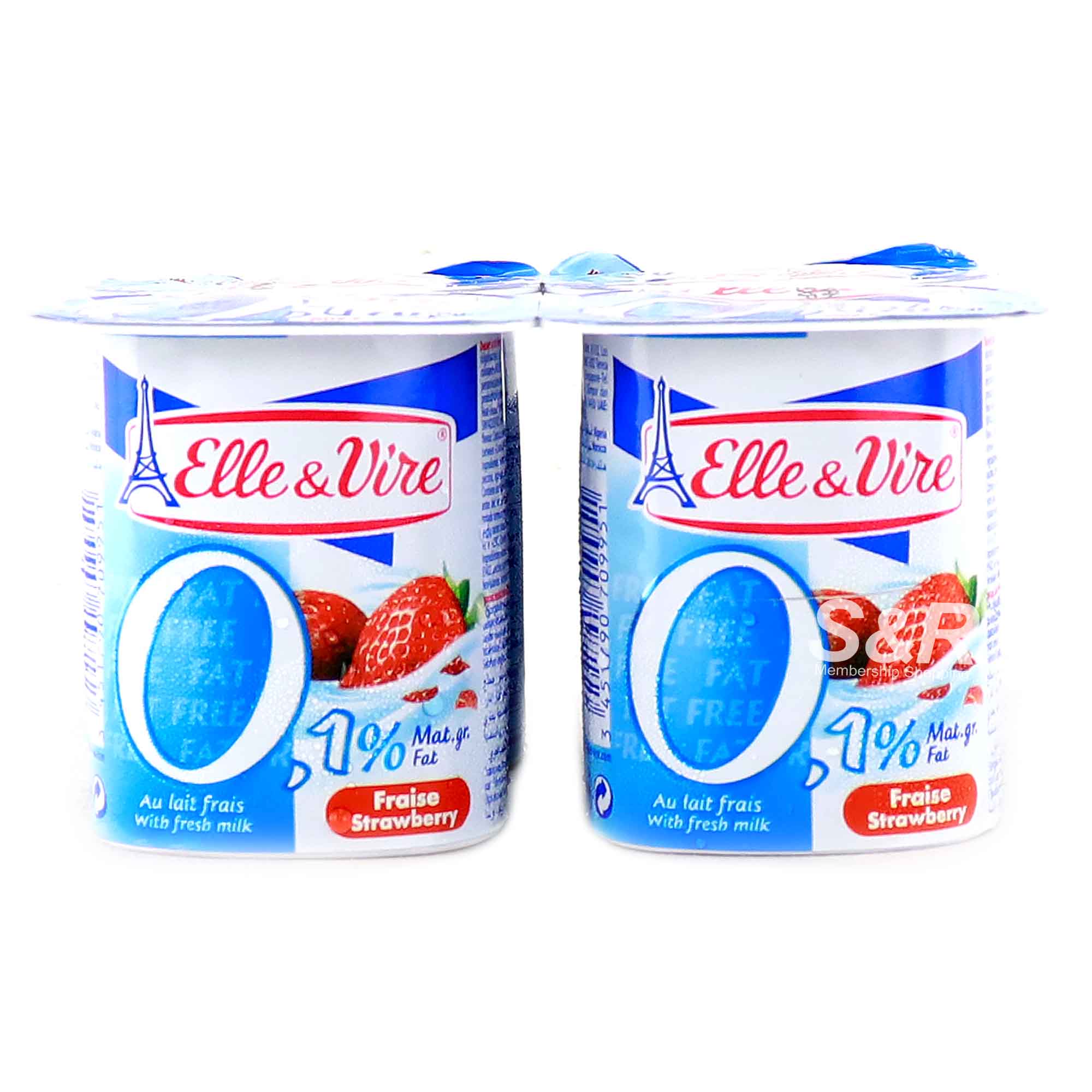 Elle & Vire Strawberry Flavored Yogurt 4pcs